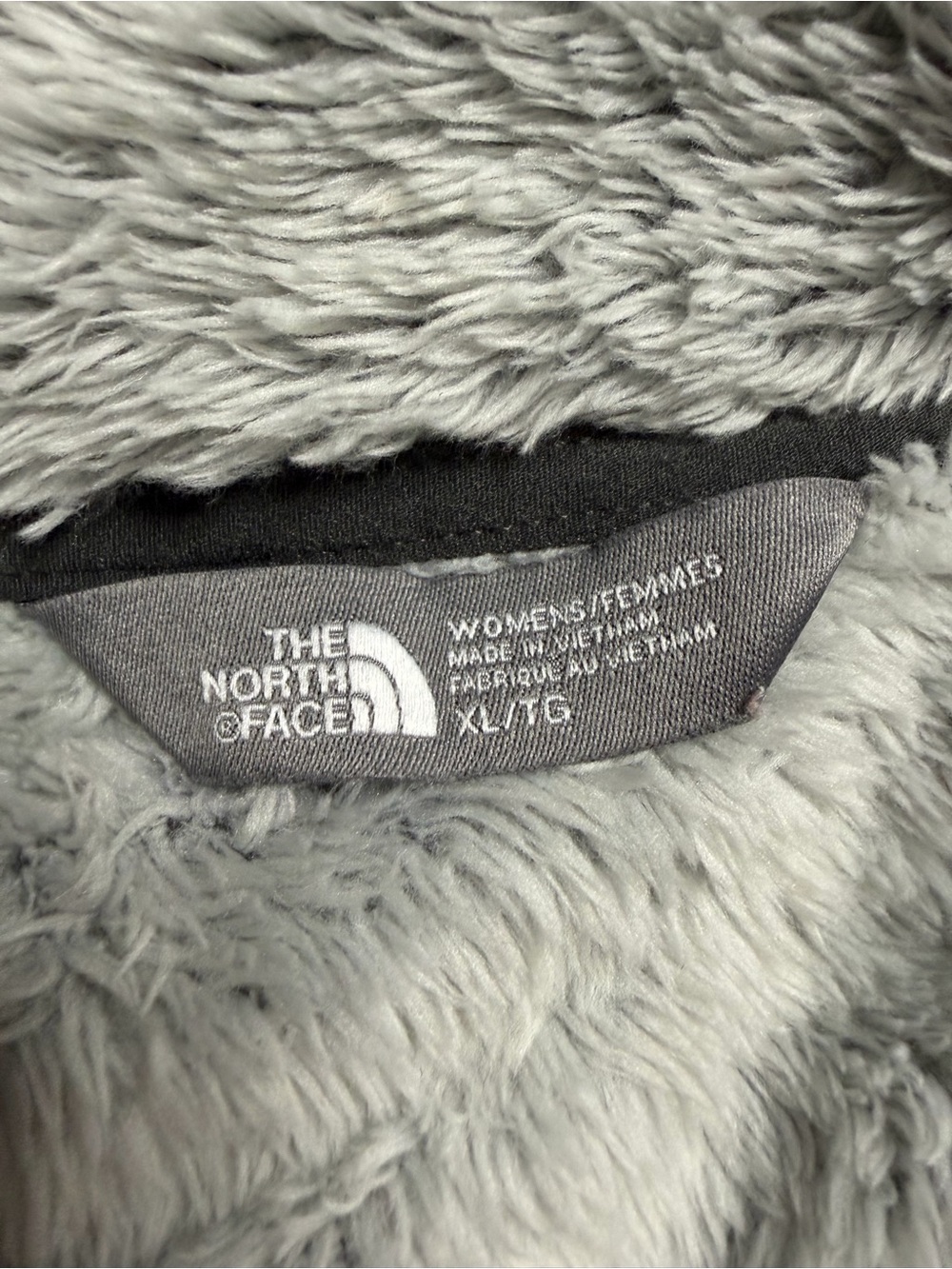 The North Face Women’s Light Gray Plush Teddy Fleece Jacket - Picture 2 of 4